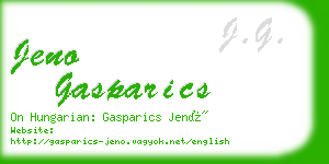 jeno gasparics business card